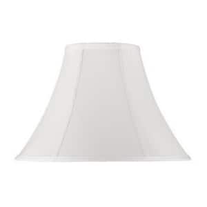 12 in. White Bell Stretched Faux Silk Shade