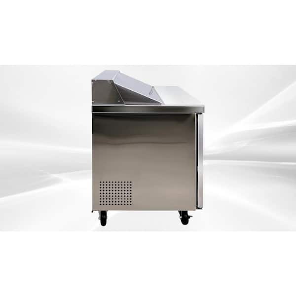 27.5 in. W 5.7 cu. ft. Commercial Food Prep Table Refrigerator in Stainless  Steel