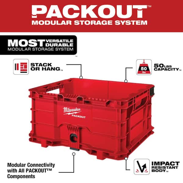 PACKOUT 22 in. Rolling Tool Box/22 in. Large Tool Box/18.6 in. Tool Storage  Crate Bin
