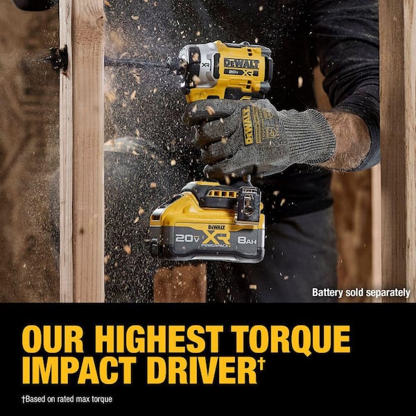 DEWALT - 20V MAX XR Lithium-Ion Cordless Impact Driver with 6.0 Ah Battery Pack and Charger Kit