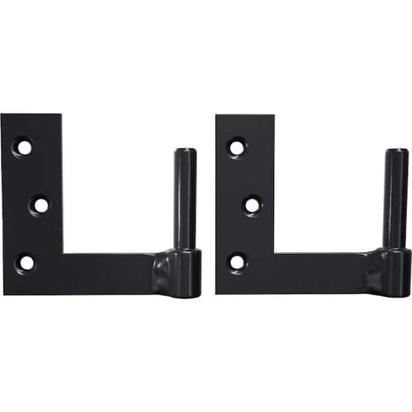 SteelTek Jamb Pintel 2-in Offset (Sold as Pair), 304 Stainless Steel, Powder Coated Black