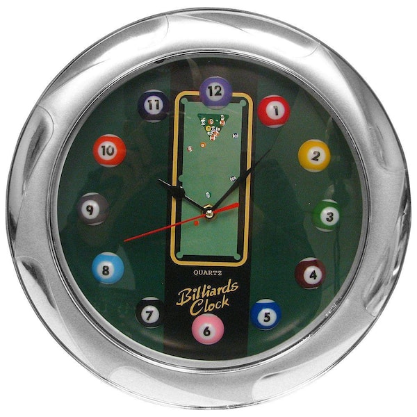 Trademark 13 in. Billiards Quartz Wall Clock