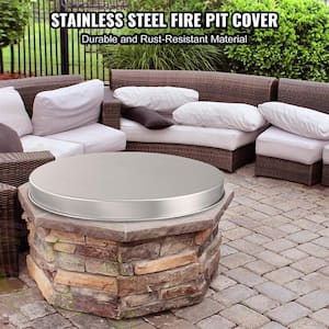 27 in. Disc Stainless Steel Fire Pit Cover