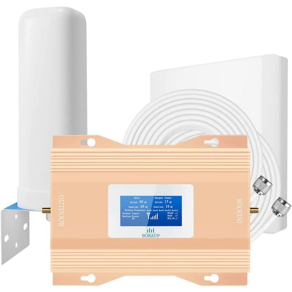 Lukyamzn Cell Phone Signal Booster with LCD Display for All U.S Carriers for Home and Office