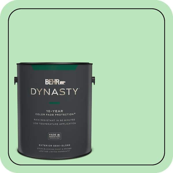 BEHR DYNASTY 1 gal. #P390-3 Mint Parfait Semi-Gloss Exterior Stain-Blocking Paint and Primer