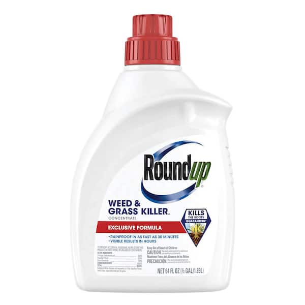 Weed and Grass Killer 4 Concentrate, 64 fl. oz., Visible Results in Hours
