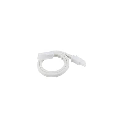 12 in. White Extension Joiner Cable for Line Voltage Puck Light