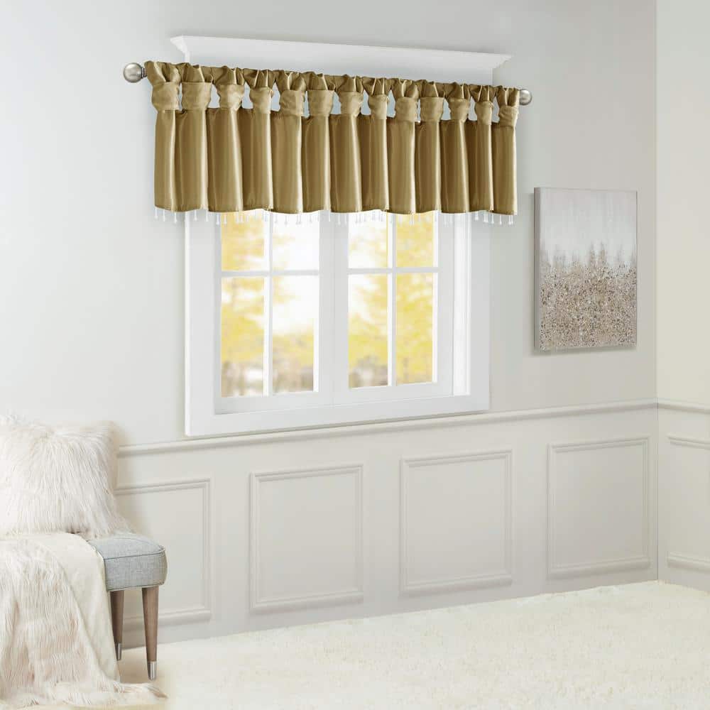 Natalie 26 in. L 50 in. W Bronze Faux Silk Light Filtering Window Valance