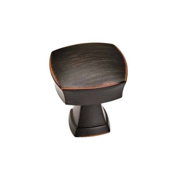 Stature 1-1/4 in. (32mm) Classic Oil Rubbed Bronze Square Cabinet Knob