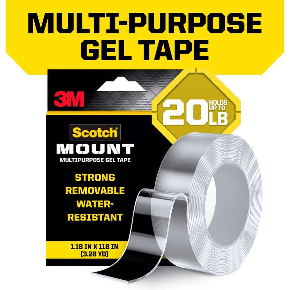 Scotch 1.18 in. x 118 in. Clear Double-Sided Multi-Purpose Gel