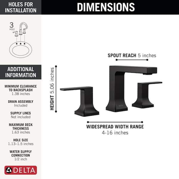 Delta Velum 8 in. Widespread Double Handle Bathroom Faucet