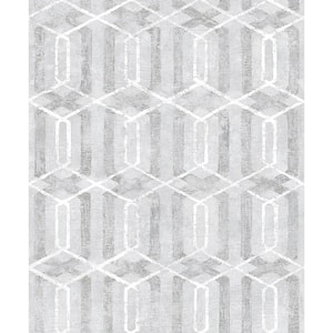 Stormi Grey Geometric Paper Strippable Wallpaper (Covers 57.8 sq. ft.)