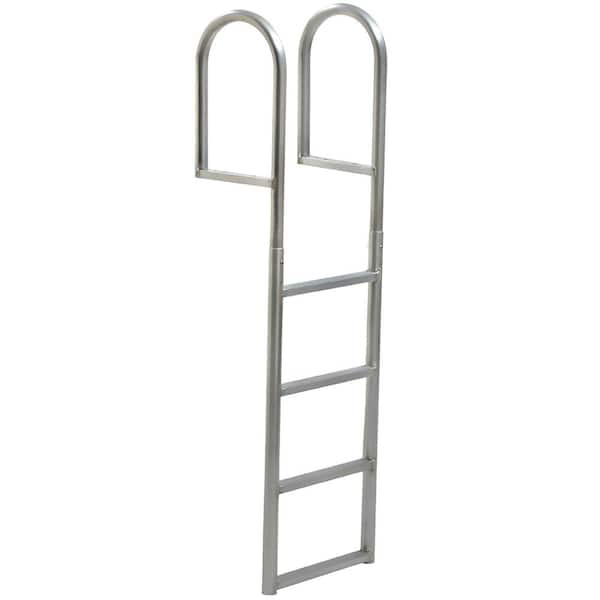 Tommy Docks 4-Rung Standard Ladder Kit, Aluminum Dock Ladder for Lake, Aluminum Step Ladder for Dock, Non-slip Marine Ladder