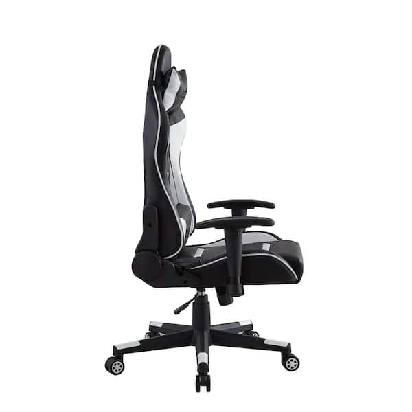 Black Leather Gaming Chair with Footrest Big and Tall Gamer Chair Office  Executive Chair HD-GT901-BLACK - The Home Depot