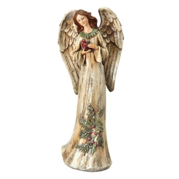 Regency International Brown 4.5 in. x 12 in. Resin Angel with