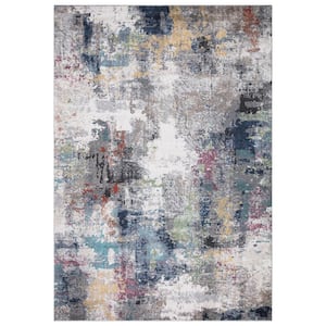 Vintage Collection Aloha Ivory 5 ft. x 7 ft. Abstract Area Rug