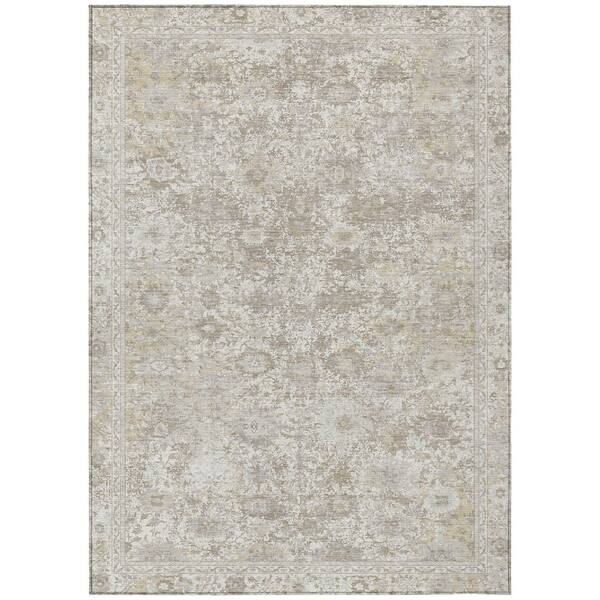 Chantille Machine Washable Indoor/Outdoor Abstract ACN3175 Ivory 8 ft. x 10 ft. Area Rug