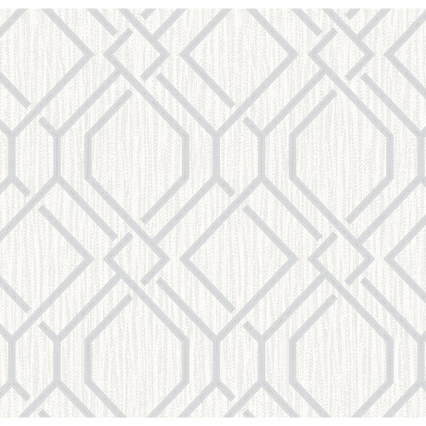 Advantage Frege Silver Trellis Wallpaper Sample