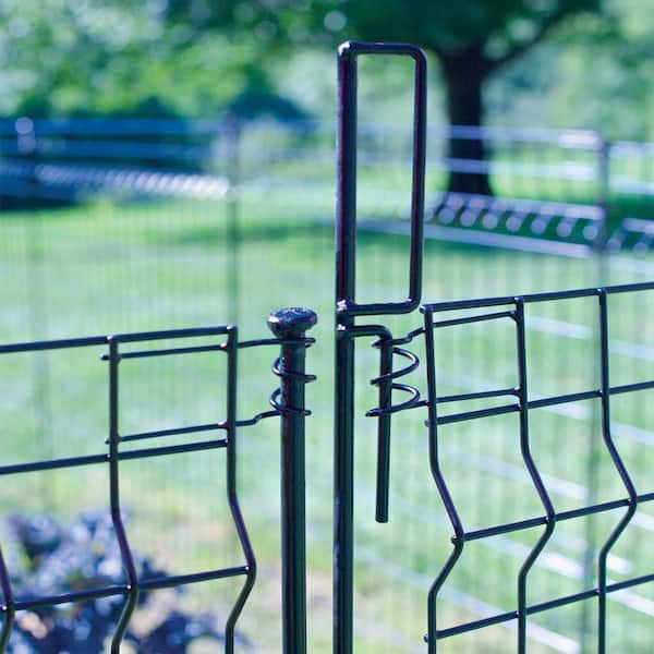 Vigoro Multi-Purpose 44.1 in. H x 36.8 in. W No Dig Black Metal Garden Fence  Panel 860411 - The Home Depot