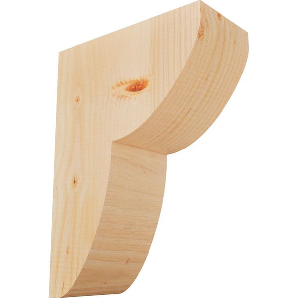 Ekena Millwork 5-1/2 in. x 12 in. x 16 in. Douglas Fir Crestline Smooth Corbel
