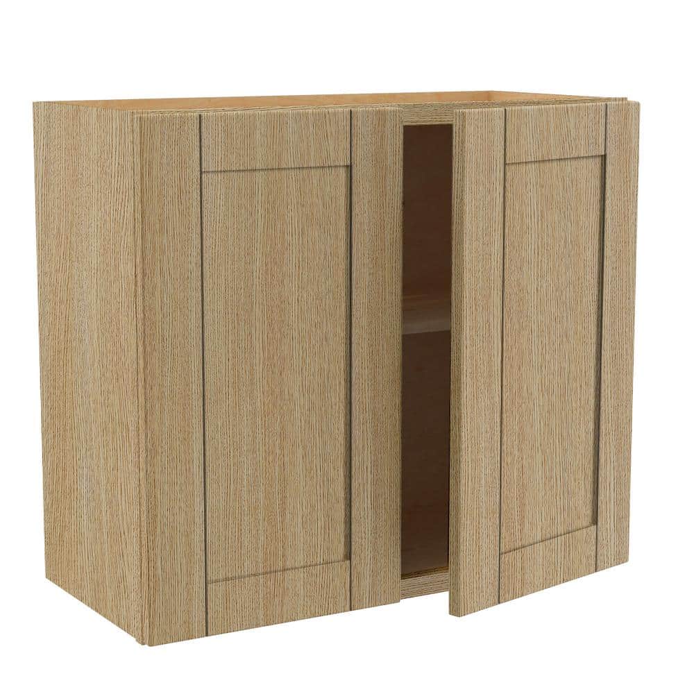 Washington 27 in. W x 12 in. D x 24 in. H Assembled Plywood Wall Kitchen Ca