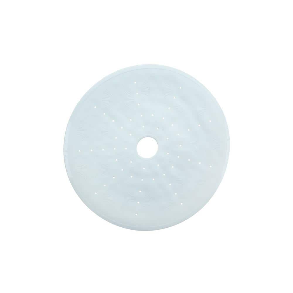 White Mat by SlipX Solutions Round Shower Mat with Suction Cups 23" Diameter 