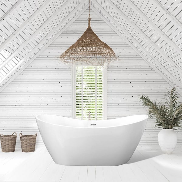 Altair Alana 70 in. Acrylic Flatbottom Non-Whirlpool Soaking