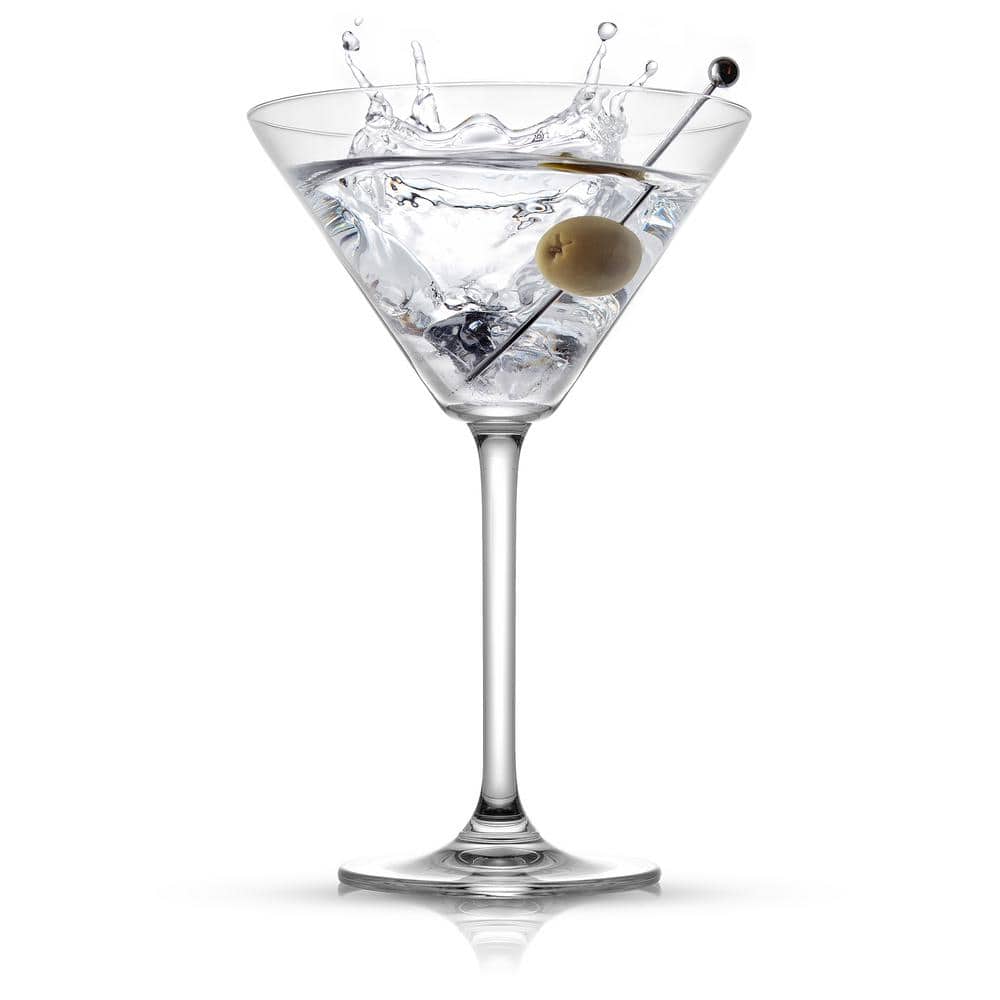 Olivia 8.4 oz Clear Crystal Martini Cocktail Glasses Set
