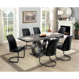 Dunken Black Faux Leather Dining Chair (set of 2)