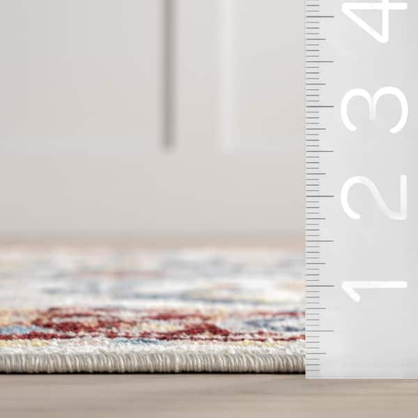 Lyndzi Multicolor 10 ft x 14 ft. Medallion Machine Washable Area Rug