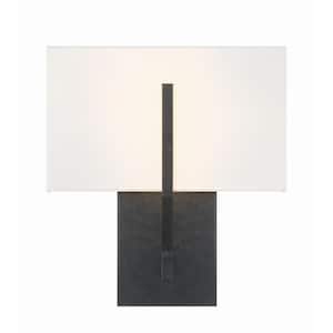 Carlyn 10 in. 2-Light Black Wall Sconce