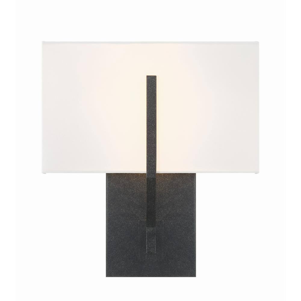 Carlyn Black and White Silk 2-Light Wall Sconce
