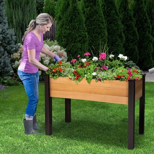Haven 2 ft. x 4 ft. Natural Cedar Elevated Garden Planter (Tool Free)