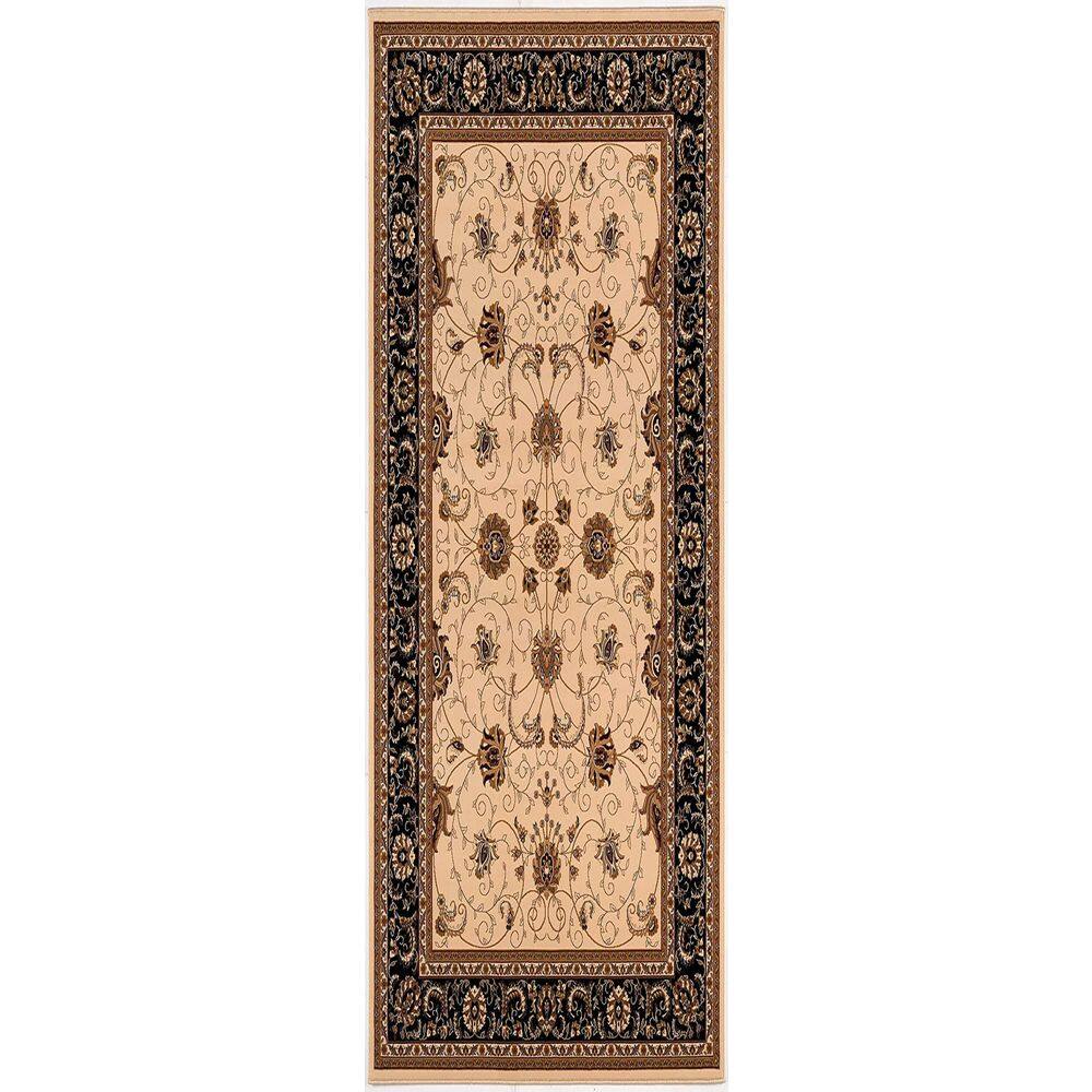 Majestic Traditional Cream Black 2 ft. 3 in. x 6 ft. Doormat Area Rug Entrance Floor Mat price history on PriceWatchPro