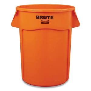 Brute 32 Gal. Orange Round Trash Can