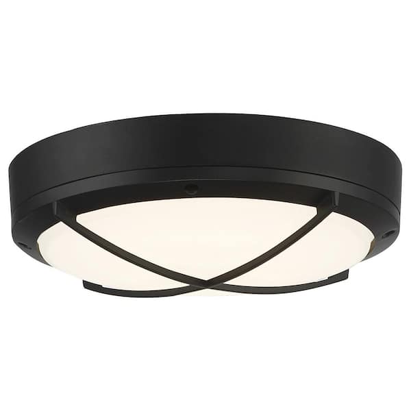 Access Lighting Meridian 11 in. 1-Light Matte Black Integrated LED Flush Mount Ceiling Light
