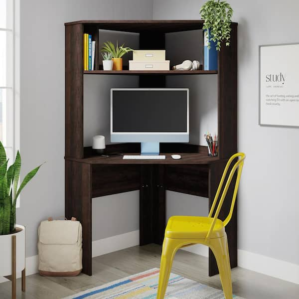 Corner Desk w Drawer Home Office Small Space Saver Cherry Work