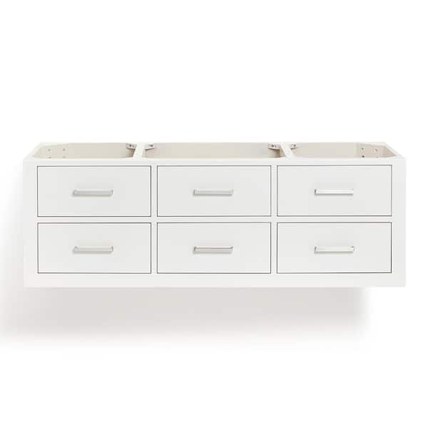 ARIEL Hutton 54 in. W x 22 in. D x 18 in. H Bath Vanity Cabinet without Top in White