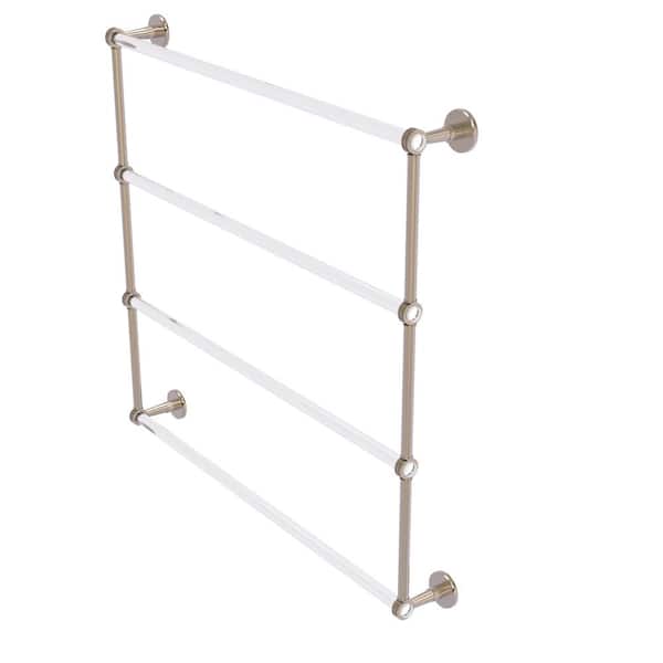 Clearview 36 in. 4-Tier Ladder Towel Bar with Dotted Accents in Antique Pewter