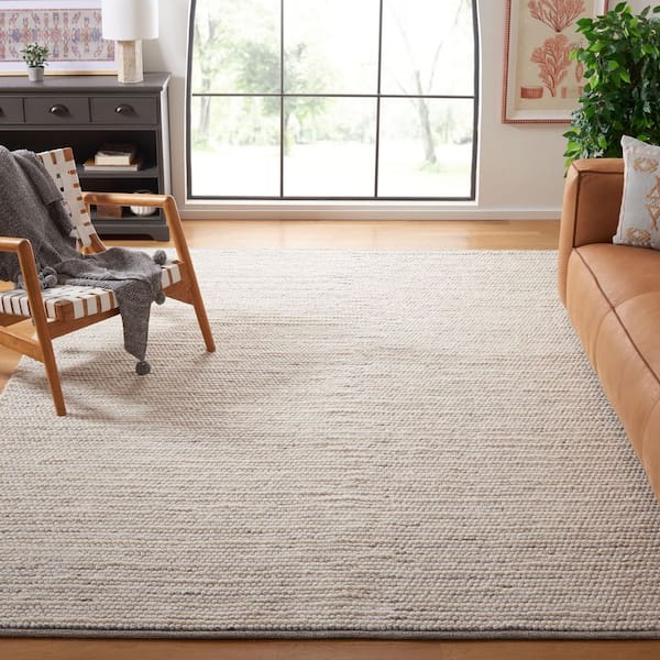 Natura 8 ft. x 10 ft. Ivory/Light Gray Basket Marle Area Rug