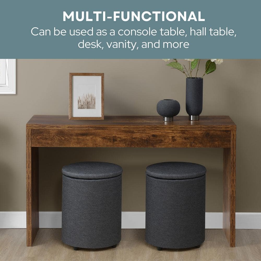 Barnwood 48'' Wood Console Table with Storage
