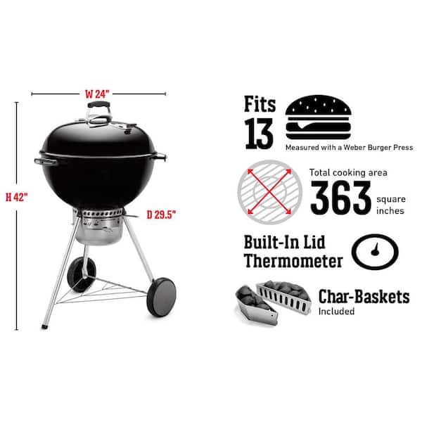 Have a question about Weber 26 in. Original Kettle Premium Charcoal Grill  in Black with Built-In Thermometer? - Pg 2 - The Home Depot