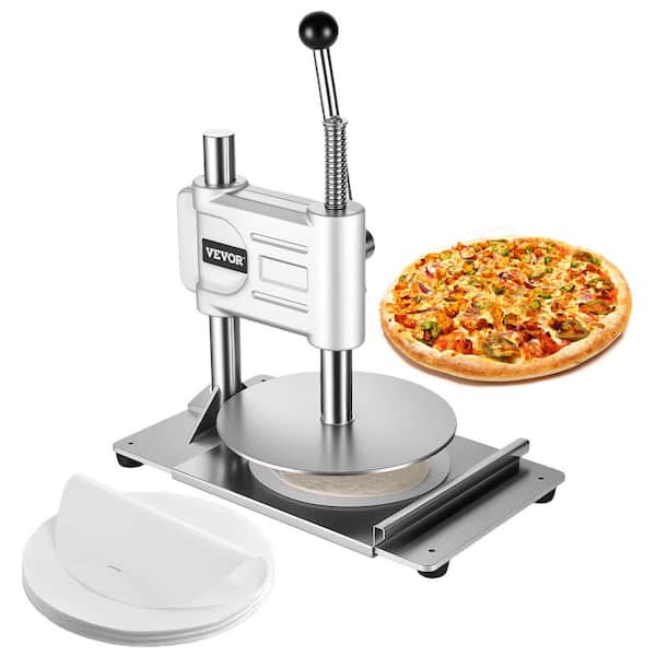 Manual Pizza Dough Press Machine, 9.5 in. Pizza Pastry Press Plate, Stainless Steel Bread Presser