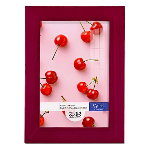 Wexford Home Woodgrain 4 in. x 6 in. Cherry Red Picture Frame