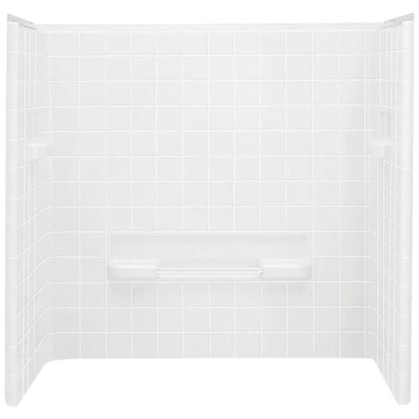 STERLING All Pro 60 in. x 31-1/2 in. x 59 in. 3-Piece Direct-to-Stud Tub Surround in White