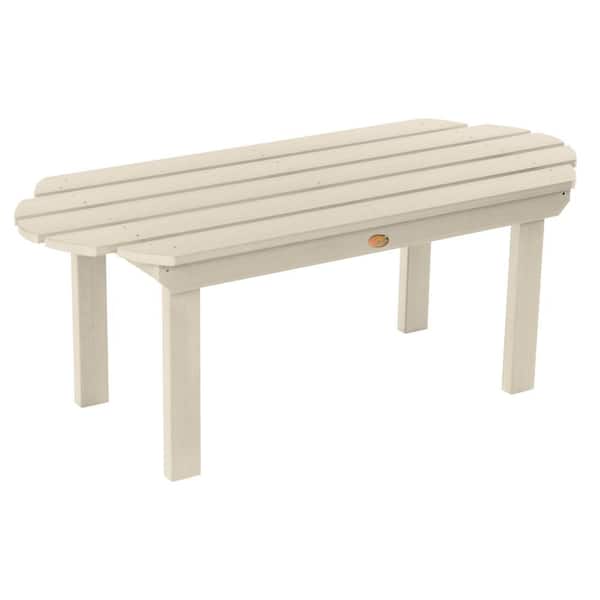 Highwood Classic Westport Whitewash Recycled Plastic Outdoor Coffee Table