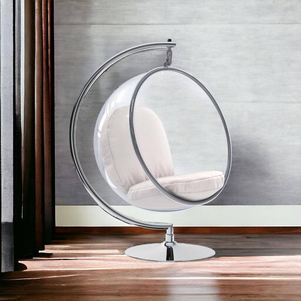 Clear Balloon Chair Set of 1 with Removable Cushions