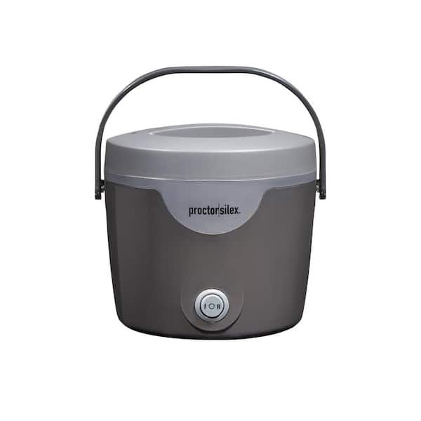 Proctor Silex 0.5 Qt. Black Portable Meal Warmer with Built-In