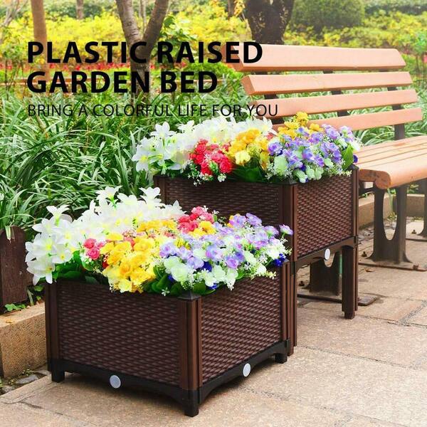 RAISED GARDEN BED SET Elevated Customizable Flower Vegetable Planter Garden Kit