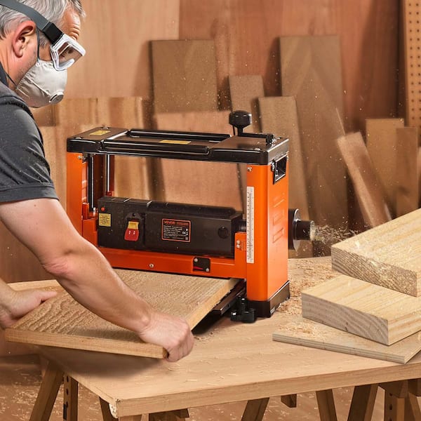 Thickness Planer, 13-In. Width, Woodworking Power Benchtop, Cutterhead with 24 Inserts, 2000W 23500 RPM, Single Speed